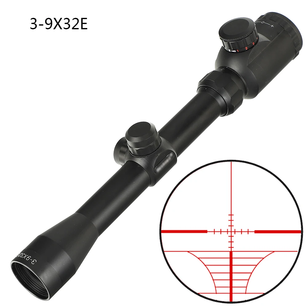 

ohhunt 3-9X32 Hunting RifleScopes Rangefinder Reticle Red Green Illuminated Crossbow Rifle Scope For .177 .22 Caliber Airguns