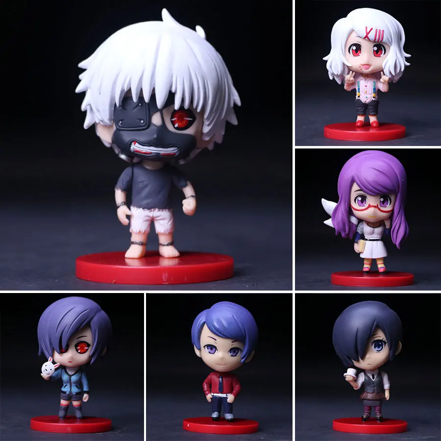 

Japan Anime Tokyo Ghoul PVC Action Figures 10cm JUZO SUZUYA/Kaneki Ken/Shuu Tsukiyama Collection Model Toys Christmas Gifts