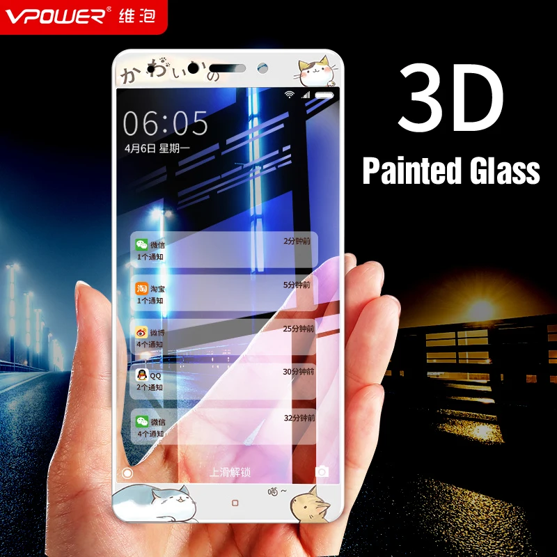 Vpower for Xiaomi Redmi note 4x note 4 global version tempered glass screen protector 3D Relief Anti-blue 9H Protective Film