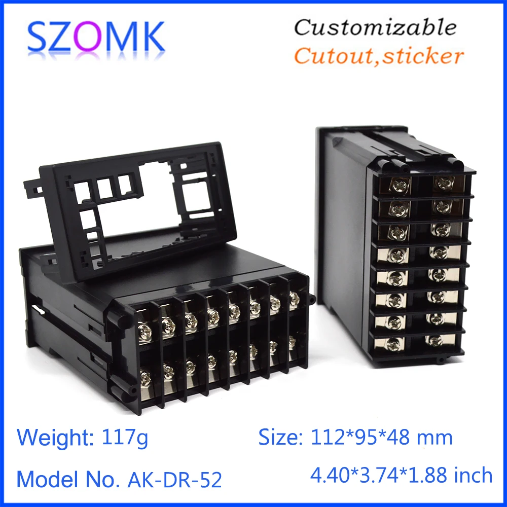 szomk plastic din rail enclosure controller plastic electronics instrument housing device box digital time relay shell (3)
