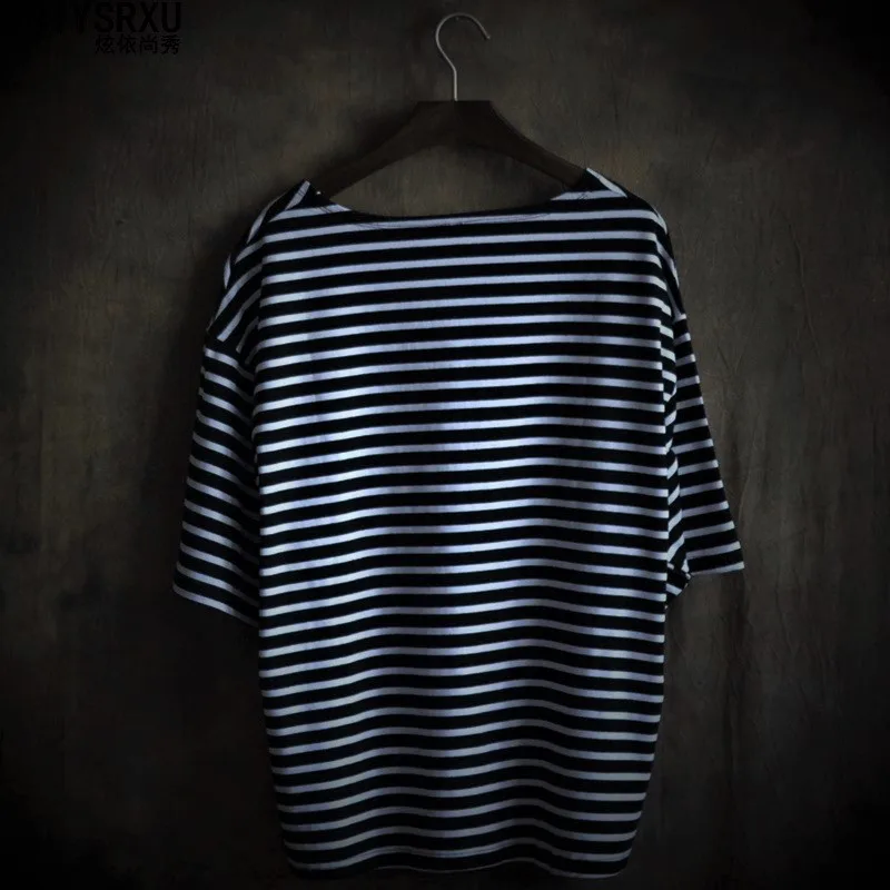 2016 summer new type big yards wide stripe batwing coat 5 minutes of sleeve T-shirt with short sleeves men T-shirt t-shirts 2016 summer new type big yards wide stripe batwing coat 5 minutes of sleeve T-shirt with short sleeves men T-shirt t-shirts