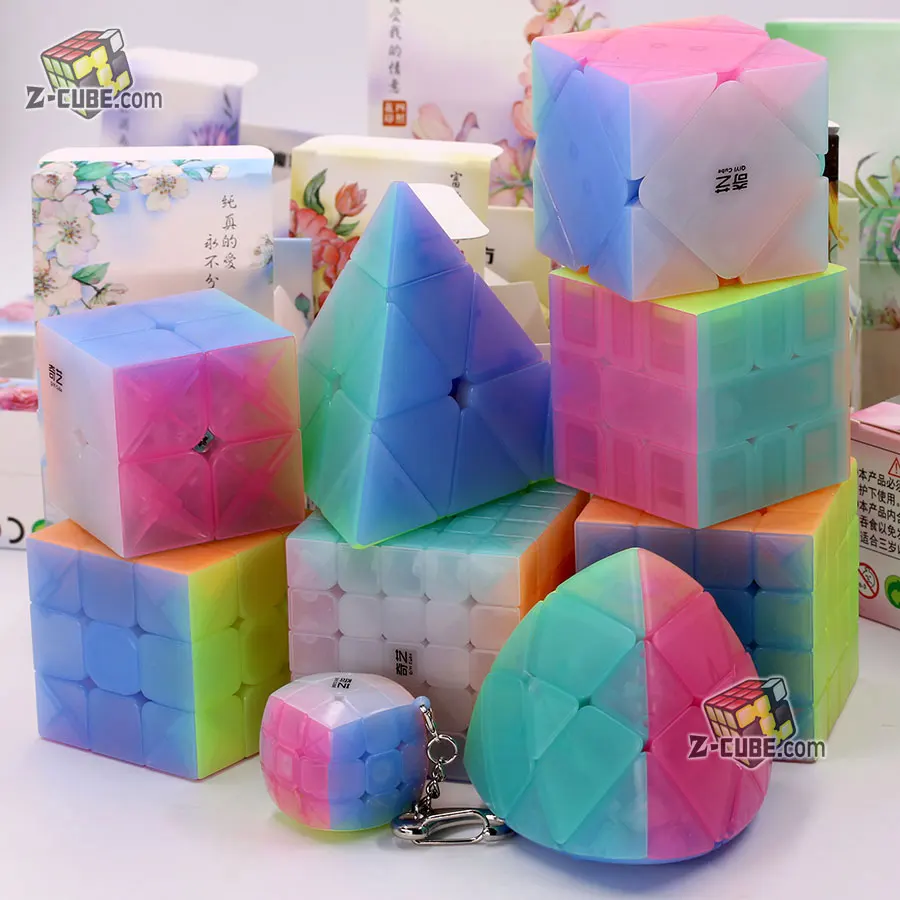 Magic cube Puzzle QiYi 2x2 3x3 4x4 5x5 странной формы Пирамида перекос Marstermorphix SQ1 квадратный-1 брелок прозрачные cube