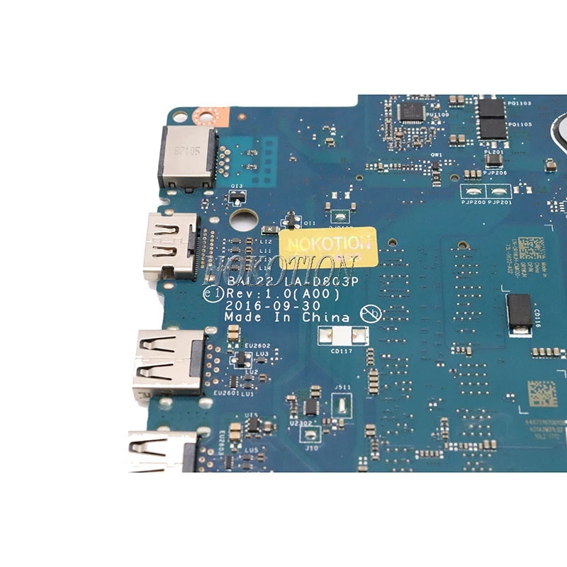 Perfect NOKOTION CN-0KPK2C 0KPK2C KPK2C FOR DELL INSPIRON 5565 laptop motherboard BAL22 LA-D803P A12-9800P main board Full tested 4