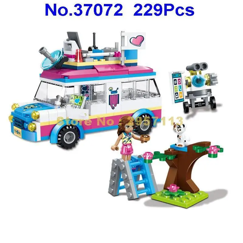 37072 229 шт. девочек друзья Olivia \ научное Миссия автомобиля Леле Building Block совместимые