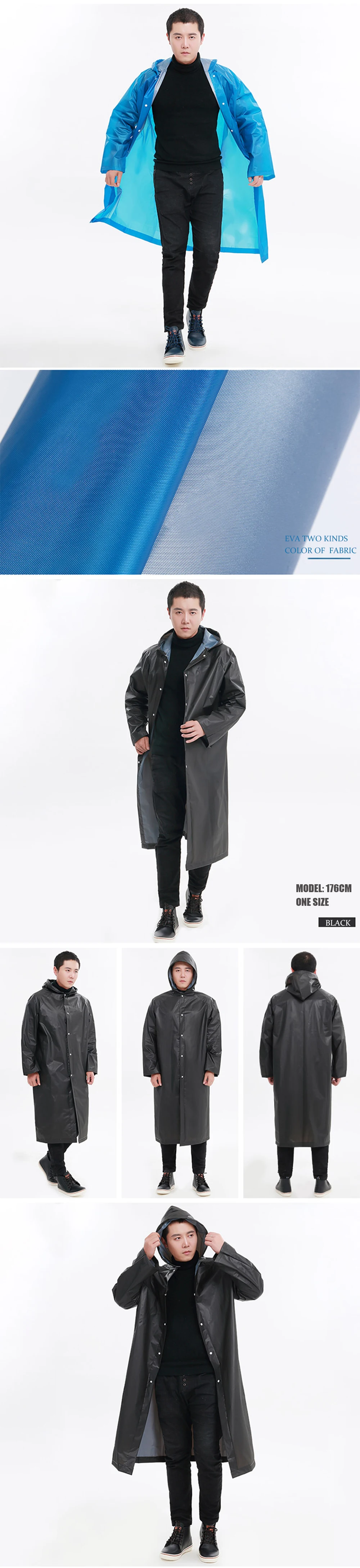 4.Raincoat Women Rainwear Men Rain Coat Impermeable Poncho Japan Waterproof Rain cape cover Hooded Long jacket Hot sale