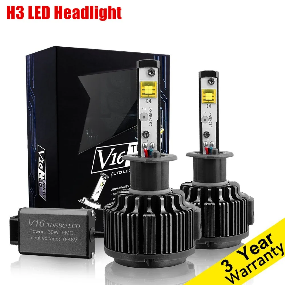 Super Bright Car LED Headlight Conversion Kit H3 LED Head Light For Fog