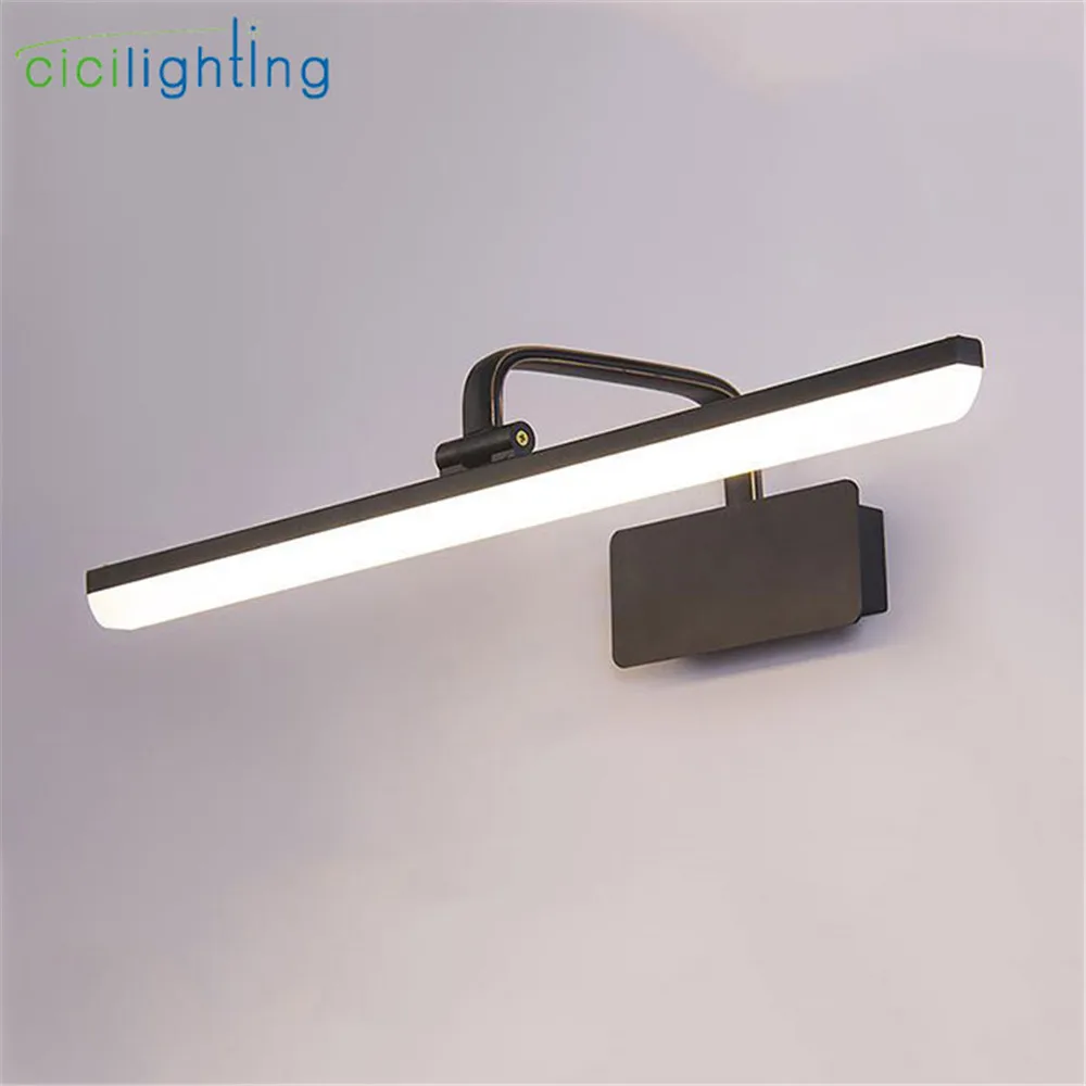 L43cm L57cm L71cm Nordic Europe Black светодиодный светильник для шкафа металлический зеркала