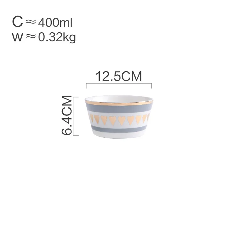 Керамическая посуда с золотым краем в скандинавском стиле, посуда и тарелки для дома, миски для риса, миски для супа, кружки, тарелка для обслуживания - Цвет: 8