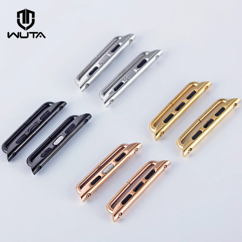 

WUTA 1pair Seamless Metal Connector Clasp Buckle Connection Adapter For Apple Watch 38mm/42mm Two Size For Choose