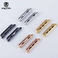 WUTA 1 çift dikişsiz Metal konnektör toka toka bağlantısı adaptörü için Apple Watch 38mm/42mm için iki boyut seçin