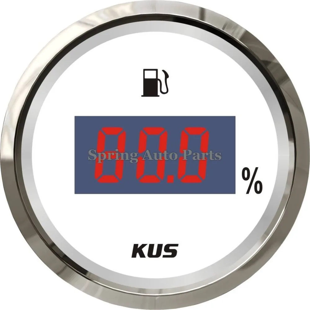 

KUS 2" 52mm digital fuel level gauge meter 0-190ohm 12V 24V KY20101 with backlight
