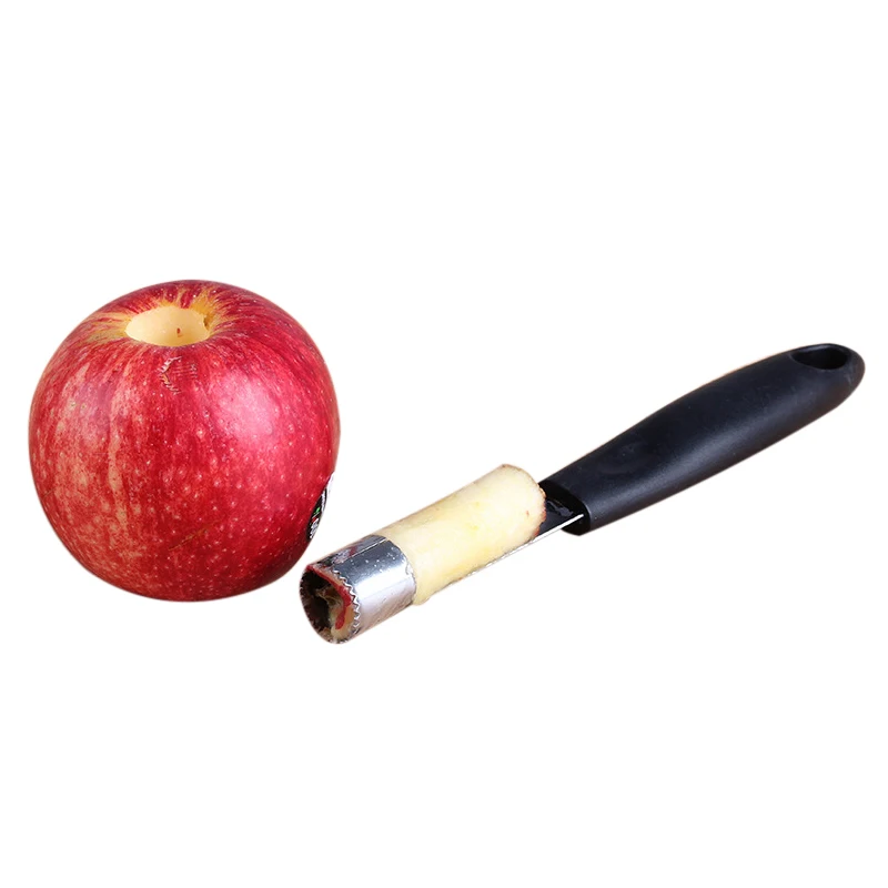 

Kitchen Gadgets Tools Stainless Steel Easy Twist Fruit Core Seed Remover Apple Core Pitter Seeder Black
