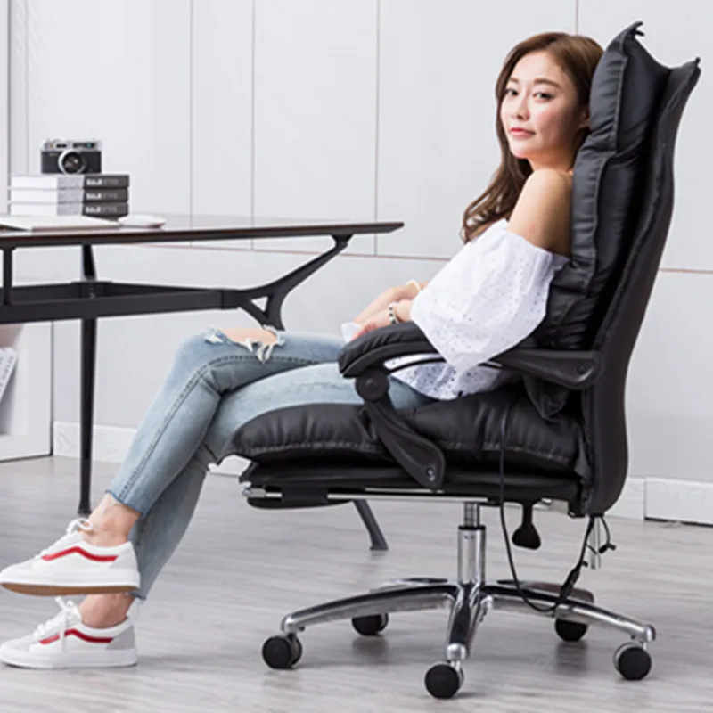  Simple Computer Chair Home Office Lift Rotation Chair Thicken Ergonomic Reclining Massage Chairs wi