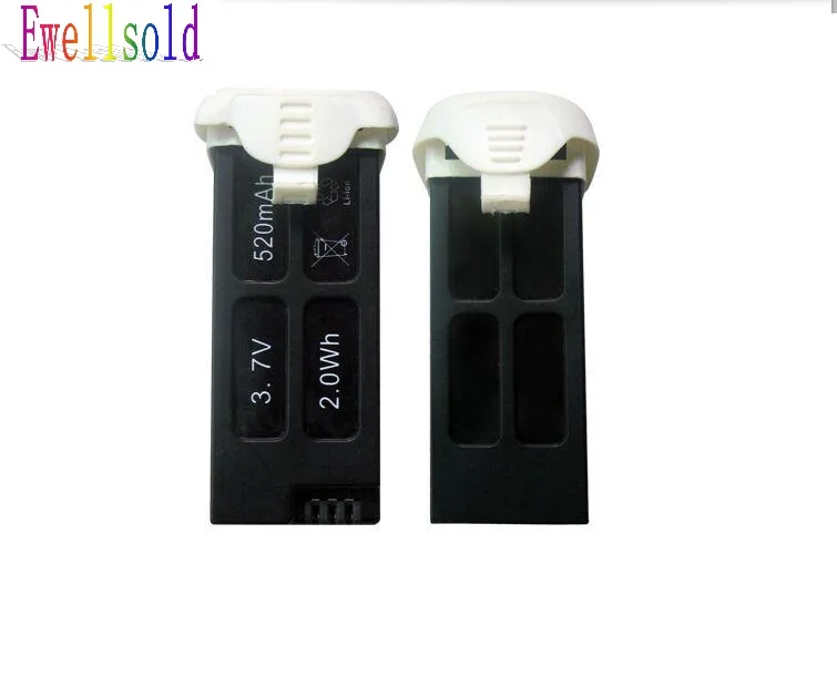 Ewellsold 2pcs Lot X4 Camera Plus H107C 3 7V 520mAh Battery H107C Plus Battery Original RC