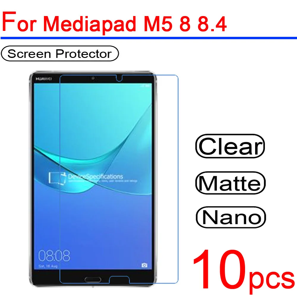 10 шт. Ультрапрозрачная мягкая защитная пленка для ЖК экрана Huawei Mediapad M5 8 Pro 4 дюймов