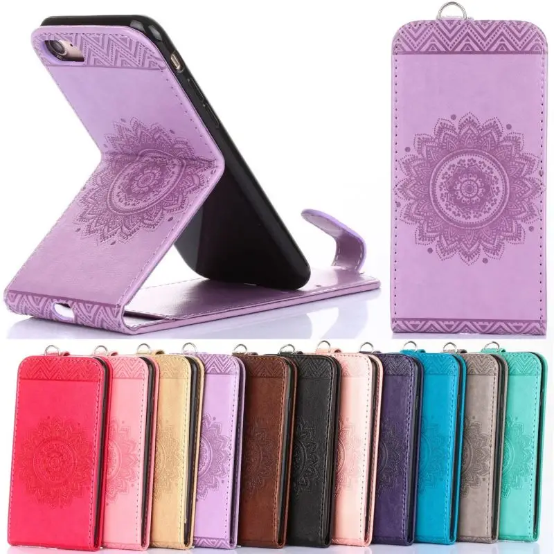 

Luxury Sunflower Case For Coque Apple iphone 8 7 6 6s Plus 5 5s 4 4S Up Down Open Flip Case Stand Cover Card Slot Capa P04Z