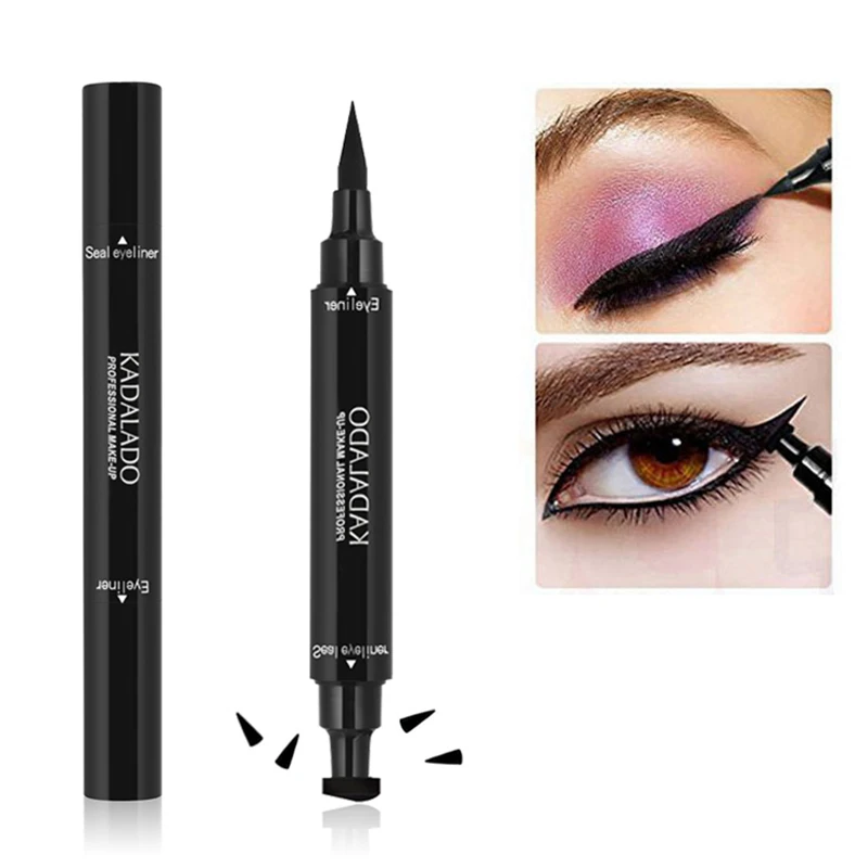 Двухсторонний черный карандаш для глаз макияж для глаз Cosmeitc водонепроницаемый двухсторонний стойкий штамп подводка для глаз со штампом практическое уплотнение