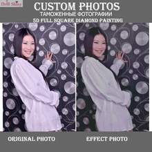 Сверло блестящее фото на заказ!, алмазная живопись, вышивка крестом, полный квадрат, 3D, DIY Алмазная вышивка, 5D, Алмазная мозаика, домашний декор
