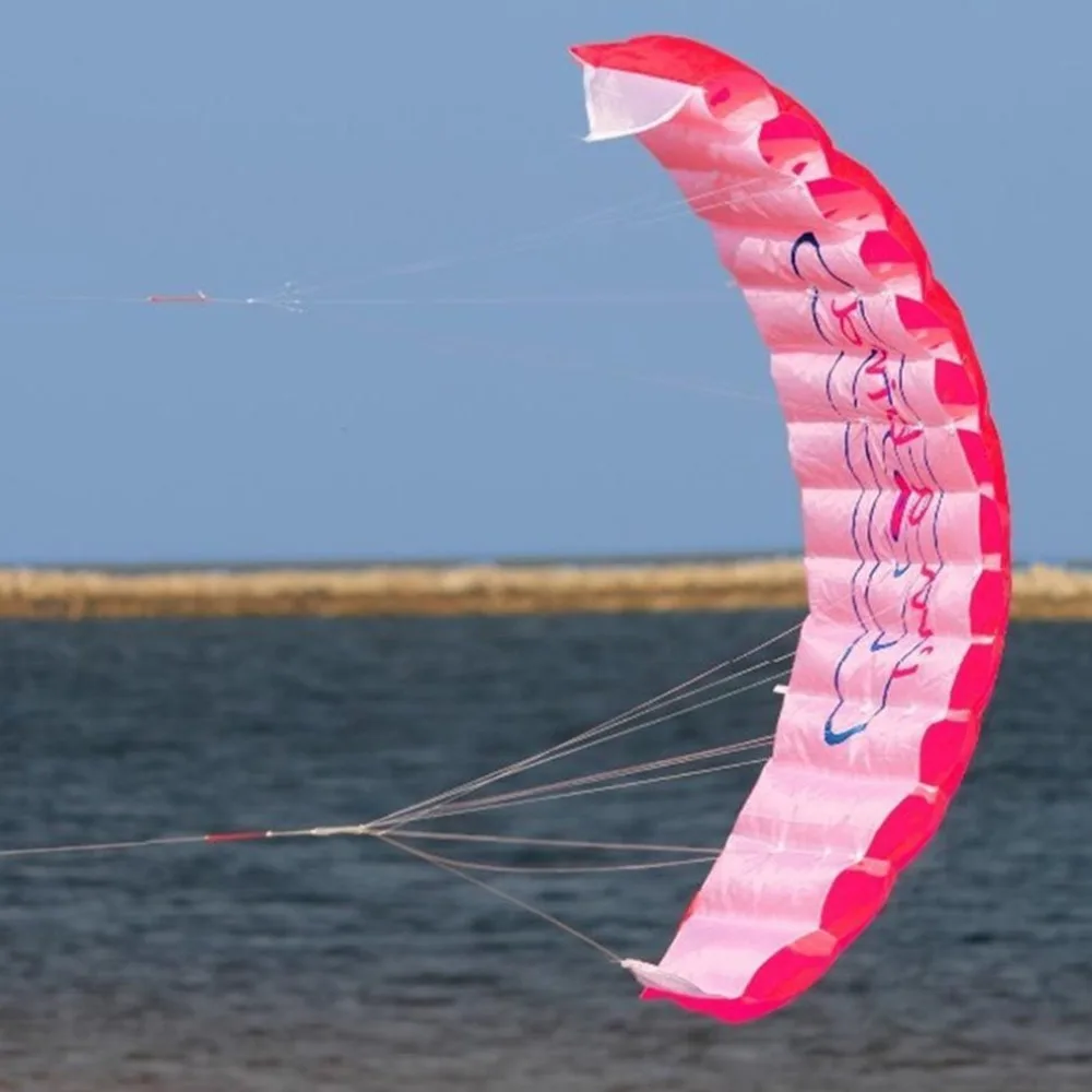 1,4 м двойной линии смешанный цвет трюк парашют мягкий парафат паруса Кайтсерфинг Спорт Кайт огромный большой активного отдыха воздушный змей