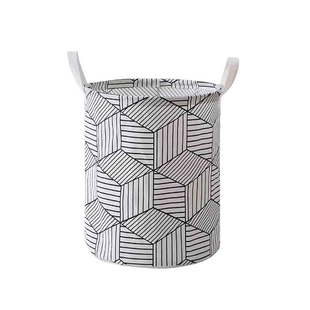 

Laundry Baskets Hamper Clothes Basket Cotton Waterproof Washing Bag Foldable Storage Practical Round Laundry Basket #B10