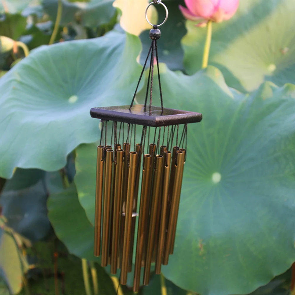 Metal Wind Chime Outdoor Living Wind Chimes Yard Garden 16 Tubes Bells