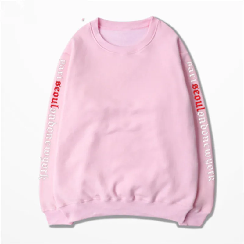 Mainlead KPOP EXO Xiumin свитер Got7 Джексон джемпер унисекс пуловер с капюшоном - Цвет: Pink