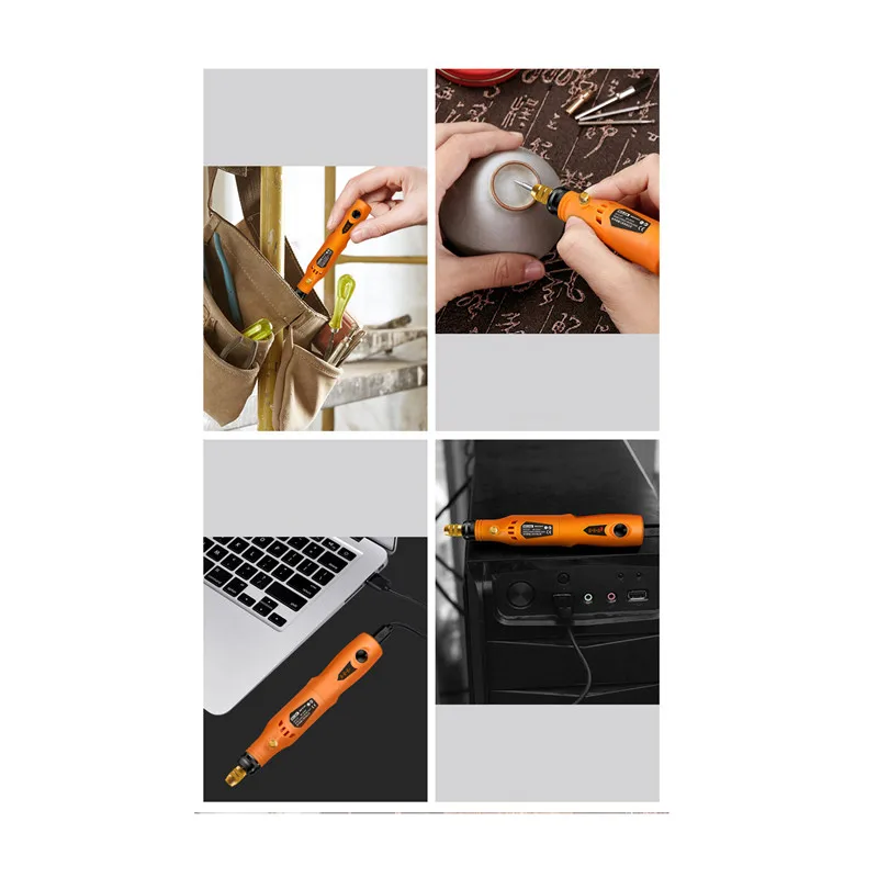 USB 3,6 В DC вращающиеся инструменты с переменной скоростью DIY Мини беспроводной электрический шлифовальный станок набор резьба по дереву ручка для фрезерования гравер