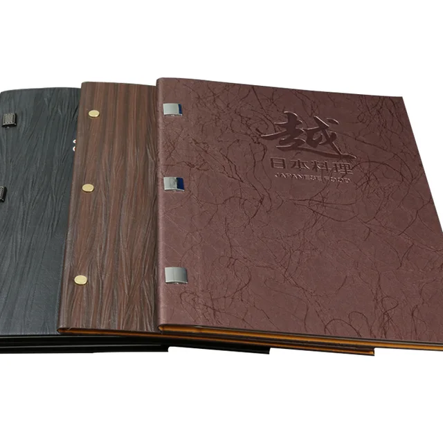 customised A4 A5 A3 Italian PU leather menu folderin File Folder from Office & School Supplies