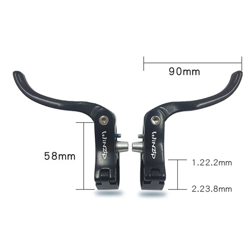 Bicycle Brake Levers Lightweight Alloy Brake Levers 2 Finger Mountain Bike Bicycle BMX MTB V Brake 14.5x9cm #2d04 (6)