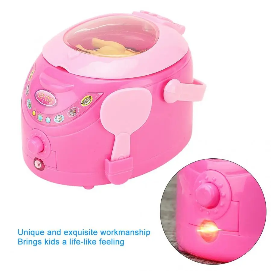 Розовый цвет электрическая кухонная игрушка мини домашняя ролевая игра развивающие Электрический Кухонные Игрушки Без Батарея подарок для девочек