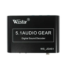 Wiistar 5.1 Audio Decoder SPDIF Coaxial to 3.5&USB Dolby DTS AC3 Digital to 5.1 Amplifier Analog Converter Free Shipping