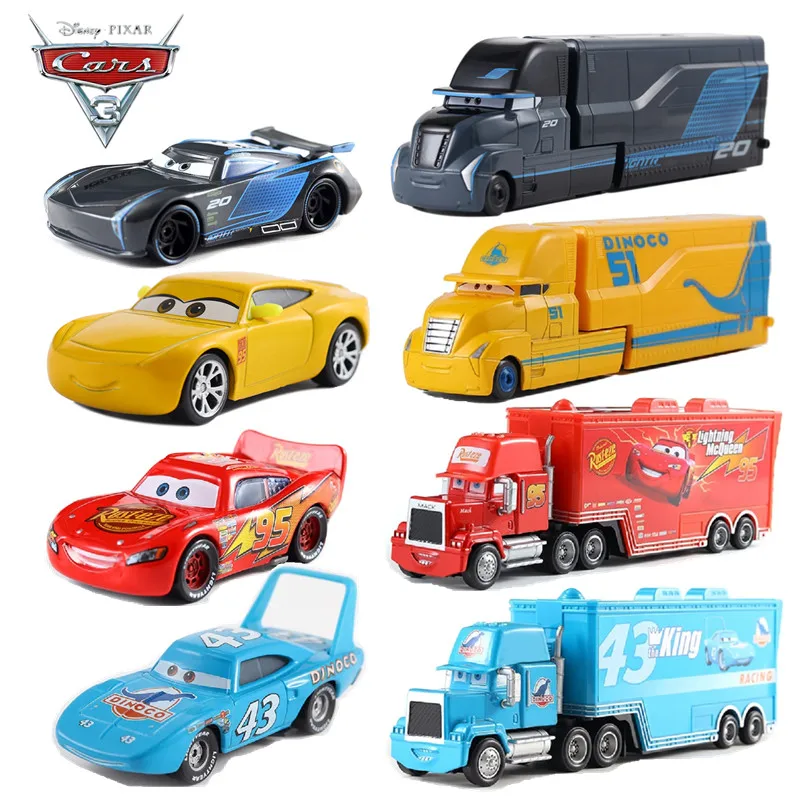 Disney Pixar машина 2 3 Toy Lightning McQueen Джексон Storm автомобиля Кинг-майка дядя грузовик 1:55