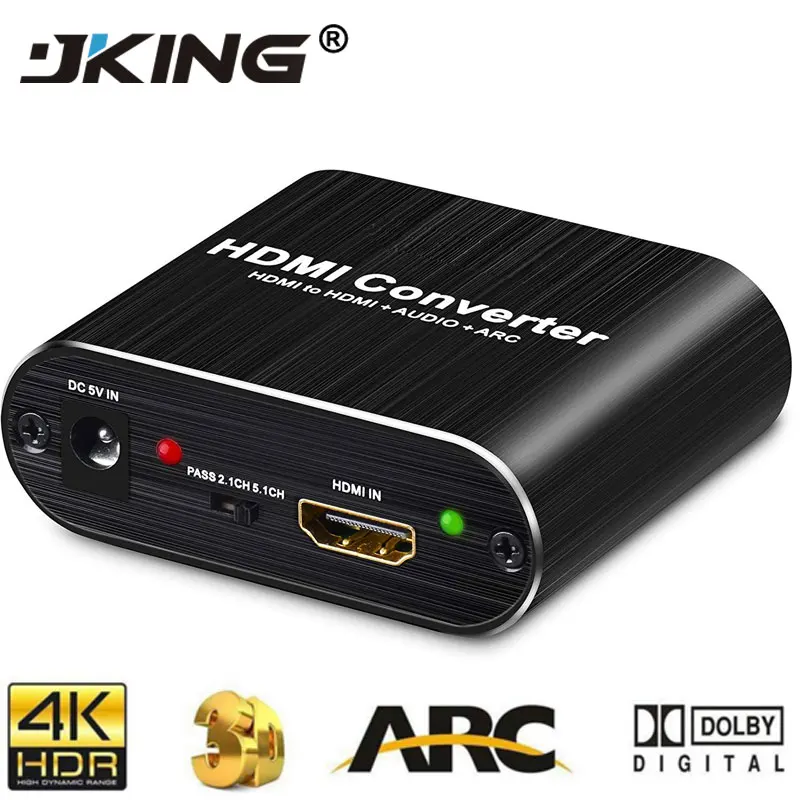 

Compatible with HDMI 2.0 Audio Extractor 5.1 ARC HDMI Audio Extractor Splitter HDMI To Audio Extractor Optical TOSLINK SPDIF