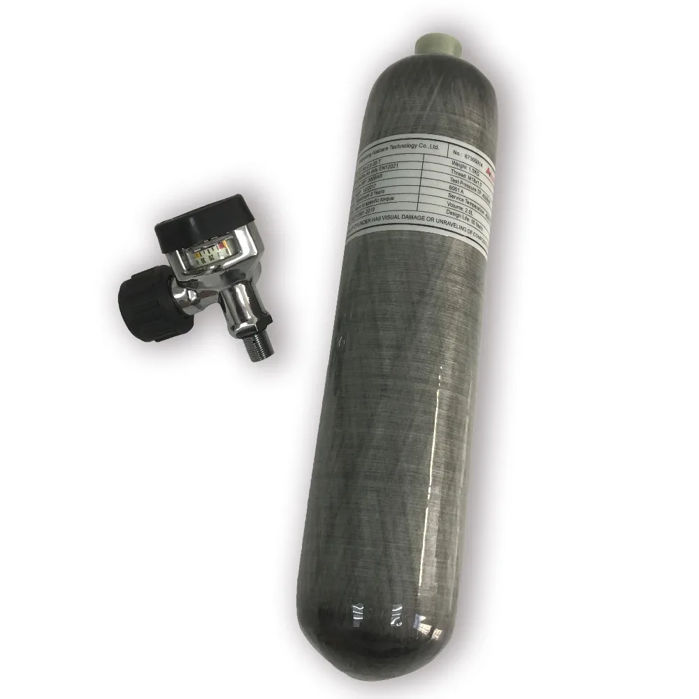 AC10221 2L 4500psi 300bar емкость для пневматики с предварительной накачкой, для пейнтбола гПа мини баллон для дайвинга для Пневматика с предварительной накачкой/винтовка Airforce Кондор& Gauge клапан