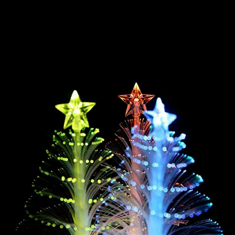 

Colorful LED Fiber Optic Nightlight Decoration Light Lamp Mini Christmas Tree Decorative Lights Christmas Decoartion for Home