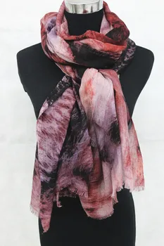 

100%cashmere long scarf fishion long women cashmere scarf size:200x100 135g oil painting
