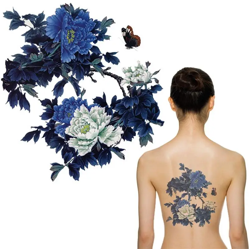 Aliexpress Com Big Flowers Waterproof Tattoo For Women Red Aliexpress Com Big Flowers Waterproof Tattoo For Women Red And Purple Peonies Fake Lady Body Art Tattoos Mqc07 From Reliable