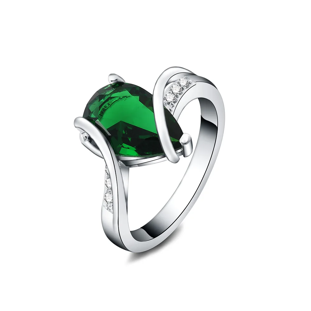 

Buyinbest LR031 NEW Silver Ring Engagement Lovely Zircon CRYSTAL Wedding party WOMEN lady Rings plated jewelry hot nice