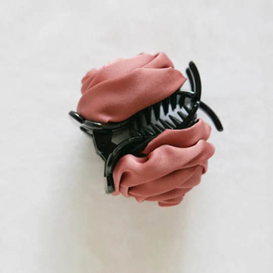 Розовые цветы черные пластиковые зубы заколки для волос изысканный элегантный головной убор для женщин девушек аксессуары для волос