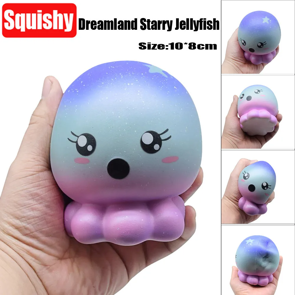 

Cute Starry sky Octopus Dreamland Starry Jellyfish Scented Squishy Slow huge Rising Squeeze Collection Cure Hand Squeeze Toy