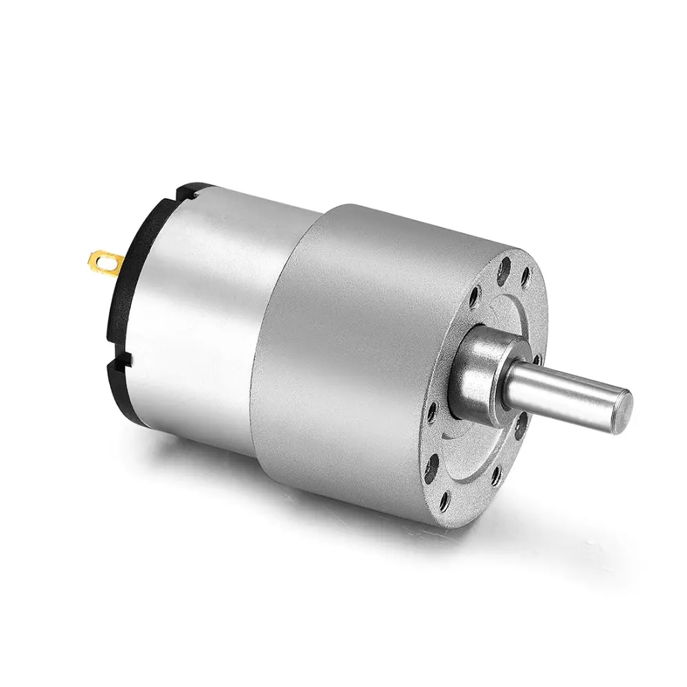 

UXCELL DC 24V 45RPM 6mm Diameter Shaft Electric Geared Box Speed Reduction Motor Silver Tone Hot Sale