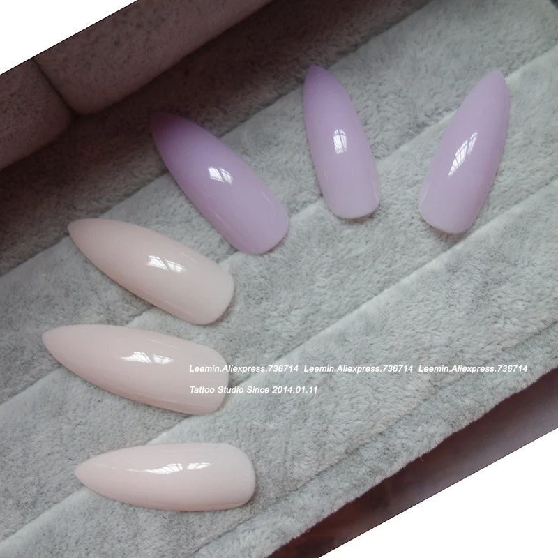 

Very long tip false nail , light pink and purple 24 pcs/ set