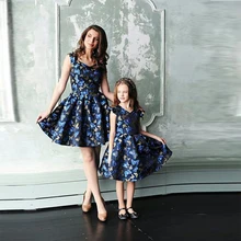 ZSIIBO/женское длинное платье с принтом бабочки для девочек женские летние модные платья с короткими рукавами для мамы и дочки WGTQ86