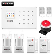 G18 GSM Security System Alarm Wireless Magnetic Window Sensor+Motion Detector Android/iOS App control Home Burglar Alarm