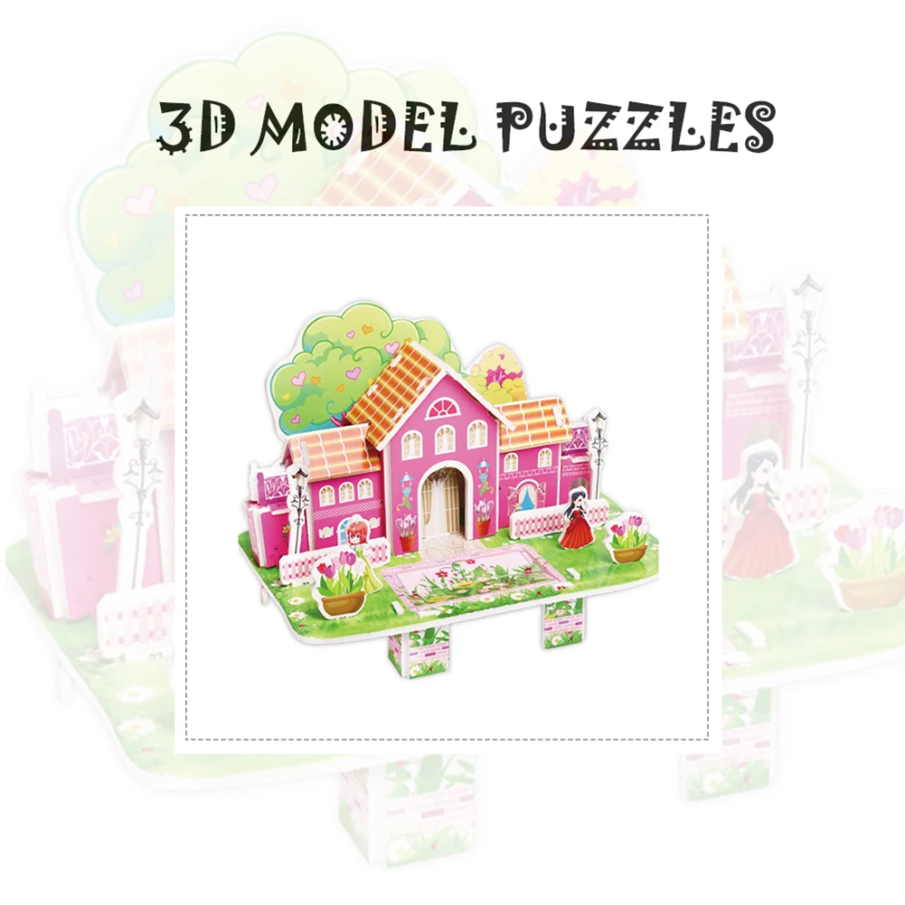 1 Набор DIY 3D Пазлы Сборная модель строительный замок Развивающие детские игрушки