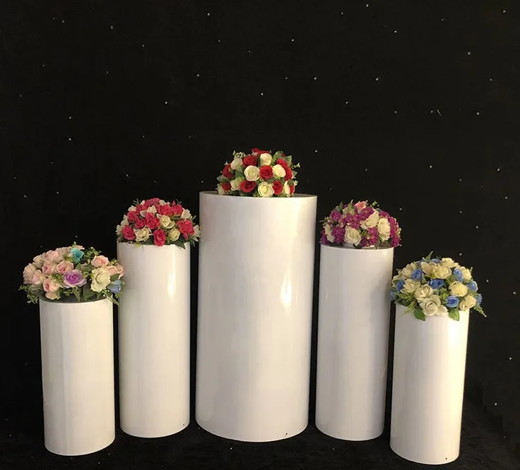 lastest Party flower stand cake candy display metal rack wedding round table cylinder Pillar columns