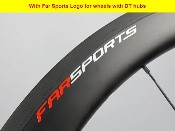 Clearance Farsports customized DT240S hub 12K rim 30 38 50 60 88mm tubeless carbon wheel 23 25mm wide clincher road wheelset 7