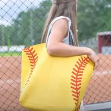 Сумка для покупок желтый Софтбольный матч белая бейсбольная упаковка ювелирных изделий заготовки Детские хлопковые холщовые спортивные сумки бейсбольная сумка из мягкого материала сумка