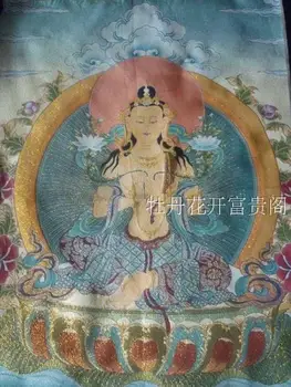 

Chinese Antique collection the Thangka embroidery Goddess of mercy diagram /8