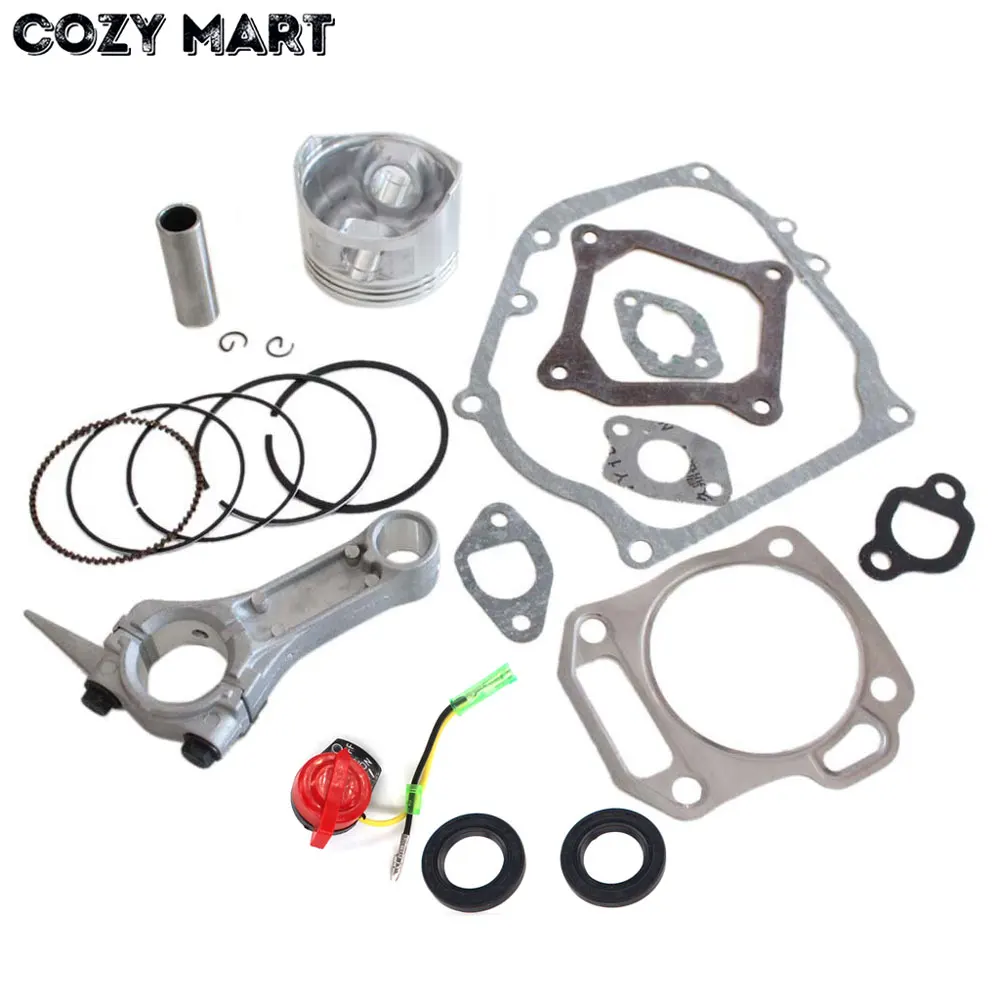 

68MM Piston Ring Connecting Rod Engine Full Gasket Set For GX160 GX 160 5.5HP 4-Cycle Gas Engine Water Pump 13101-ZF7-010